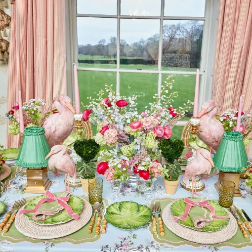 Mrs. Alice Dusty Pink Velvet Bow (Set of 4) - 20cm< Napkin Rings & Bows