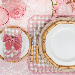 Mrs. Alice Dusty Pink Velvet Napkin Bows (Set of 4)< Napkin Rings & Bows
