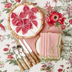 Mrs. Alice Dusty Pink Velvet Napkin Bows (Set of 4)< Napkin Rings & Bows