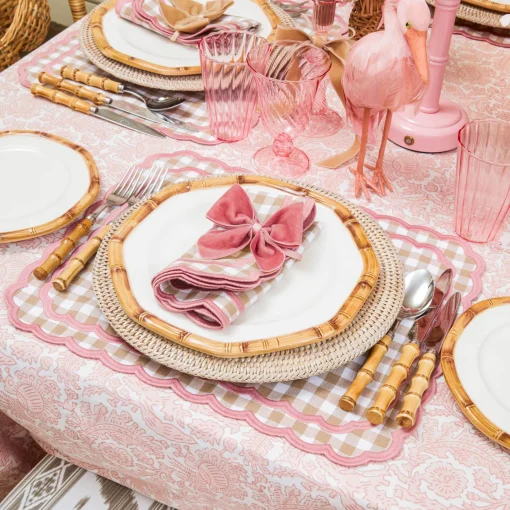 Mrs. Alice Dusty Pink Velvet Napkin Bows (Set of 4)< Napkin Rings & Bows