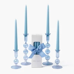 Mrs. Alice Eden Blue Candle Set< Candles | Candlescapes