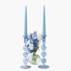 Mrs. Alice Eden Blue Candle Set< Candles | Candlescapes