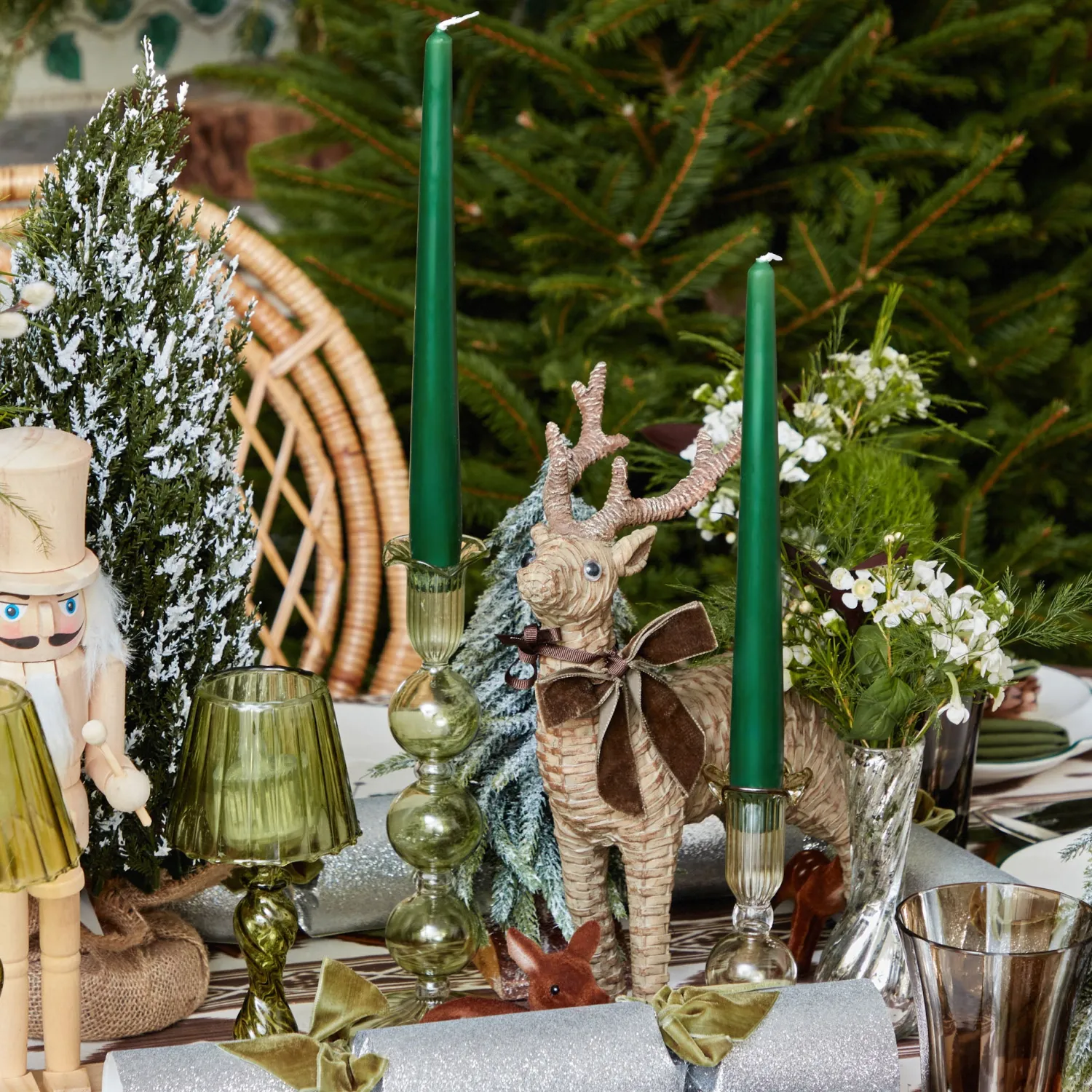 Mrs. Alice Eden Green Candle Set (Forest Green)< Candles | Candlescapes