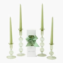 Mrs. Alice Eden Green Candle Set (Spring Green)< Candles | Candlescapes