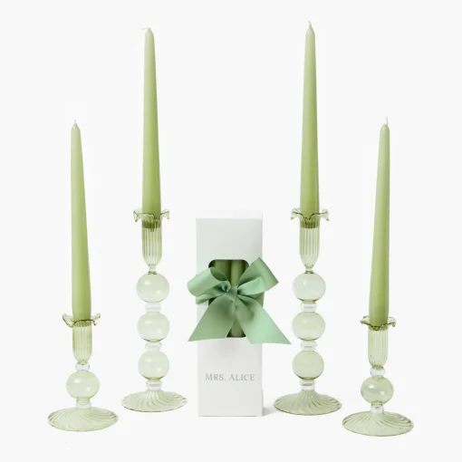 Mrs. Alice Eden Green Candle Set (Spring Green)< Candles | Candlescapes