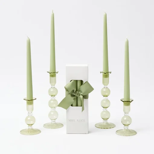Mrs. Alice Eden Green Candle Set (Spring Green)< Candles | Candlescapes