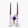 Mrs. Alice Eden Purple Candle Holder (Pair)< Candle Holders