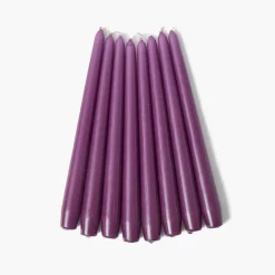 Mrs. Alice Eden Purple Ribboned Candle Set< Candles | Candlescapes