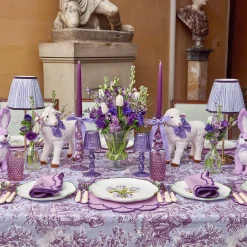 Mrs. Alice Eden Purple Ribboned Candle Set< Candles | Candlescapes