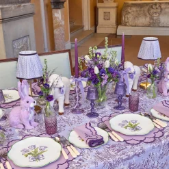 Mrs. Alice Eden Purple Ribboned Candle Set< Candles | Candlescapes