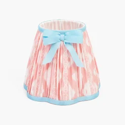 Mrs. Alice Edie Rechargeable Lamp with Pink & Blue Ikat Bow Shade (18cm)< Rechargeable Table Lamps