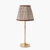 Mrs. Alice Edie Tall Rechargeable Lamp with Chocolate Lotus Shade (18cm)< Rechargeable Table Lamps