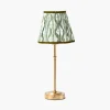 Mrs. Alice Edie Tall Rechargeable Lamp with Olive Green Ikat Shade (18cm)< Rechargeable Table Lamps
