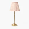 Mrs. Alice Edie Tall Rechargeable Lamp with Pink Lotus Shade (18cm)< Rechargeable Table Lamps