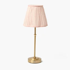 Mrs. Alice Edie Tall Rechargeable Lamp with Pink Lotus Shade (18cm)< Rechargeable Table Lamps