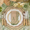 Mrs. Alice Edith Sand & Green Placemats & Napkins (Set of 4)< Summer Table Linen | Table Linen Sets