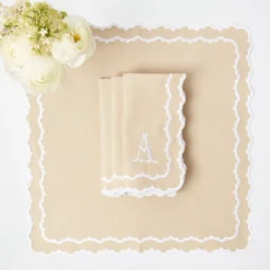 Mrs. Alice Edith Sand Napkins (Set of 4)< Napkins | Mrs. Alice Monogram