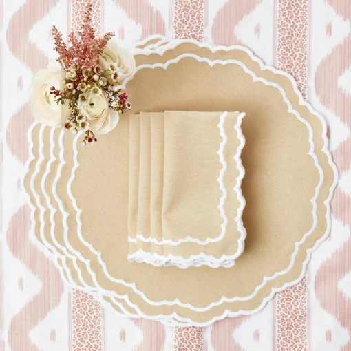 Mrs. Alice Edith Sand Napkins (Set of 4)< Napkins | Mrs. Alice Monogram