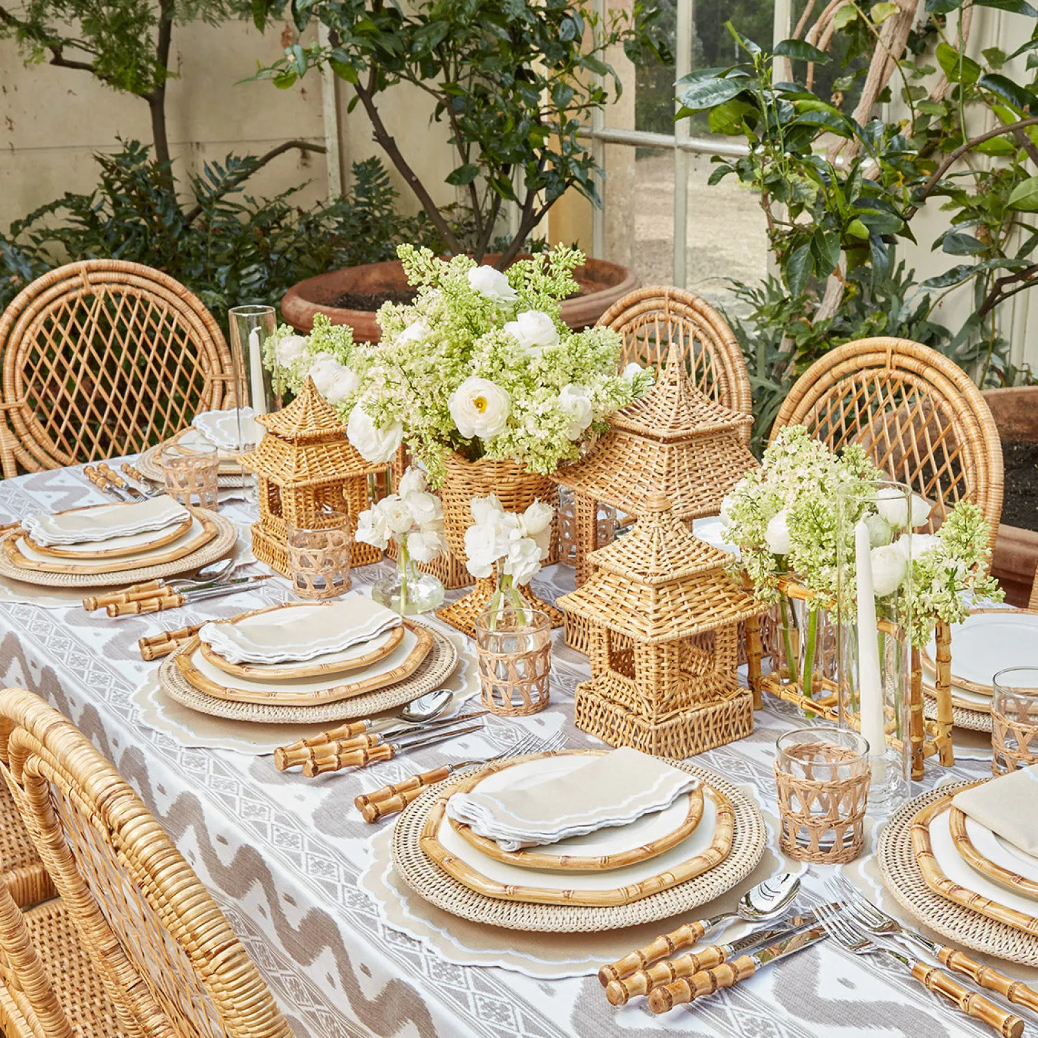 Mrs. Alice Edith Sand Placemats & Napkins (Set of 4)< Table Linen Sets | Mrs. Alice Monogram