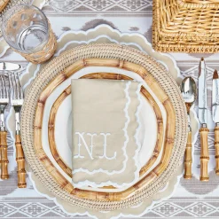 Mrs. Alice Edith Sand Placemats & Napkins (Set of 4)< Table Linen Sets | Mrs. Alice Monogram