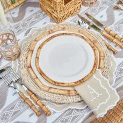 Mrs. Alice Edith Sand Placemats & Napkins (Set of 4)< Table Linen Sets | Mrs. Alice Monogram