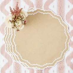 Mrs. Alice Edith Sand Placemats & Napkins (Set of 4)< Table Linen Sets | Mrs. Alice Monogram