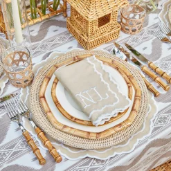 Mrs. Alice Edith Sand Placemats & Napkins (Set of 4)< Table Linen Sets | Mrs. Alice Monogram