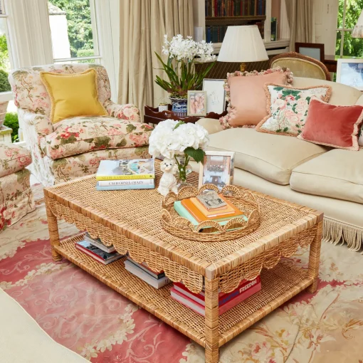Mrs. Alice Elena Rattan Round Tray< Trays | Trays