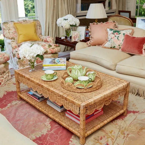 Mrs. Alice Elena Rattan Round Tray< Trays | Trays