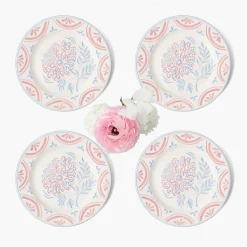 Mrs. Alice Eliza Floral Starter Plates (Set of 4)< Summer Crockery | Starter Plates