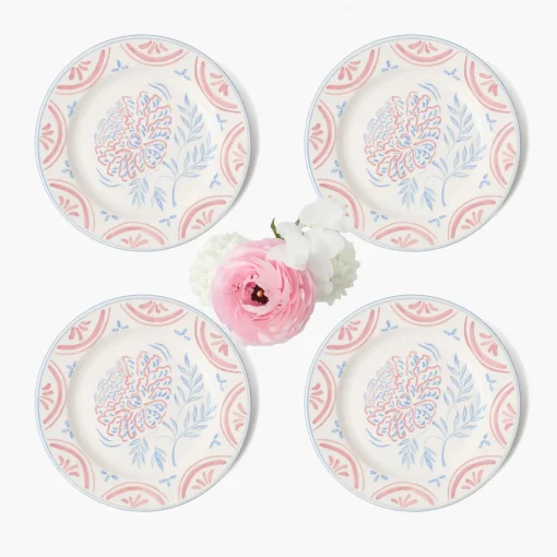 Mrs. Alice Eliza Floral Starter Plates (Set of 4)< Summer Crockery | Starter Plates