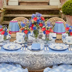 Mrs. Alice Elizabeth Blue Garland Dinner & Starter Plates (Set of 8)< Crockery Sets