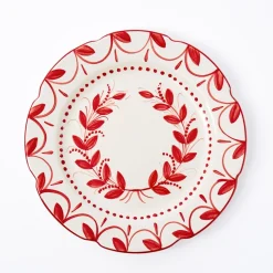 Mrs. Alice Elizabeth Red Garland Dinner Plate< Dinner Plates