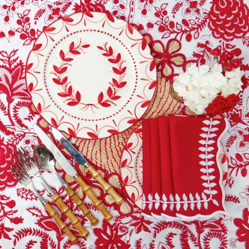 Mrs. Alice Elizabeth Red Garland Dinner Plate< Dinner Plates