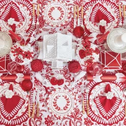 Mrs. Alice Elizabeth Red Garland Dinner & Starter Plates (Set of 8)< Crockery Sets