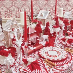 Mrs. Alice Elizabeth Red Garland Dinner & Starter Plates (Set of 8)< Crockery Sets