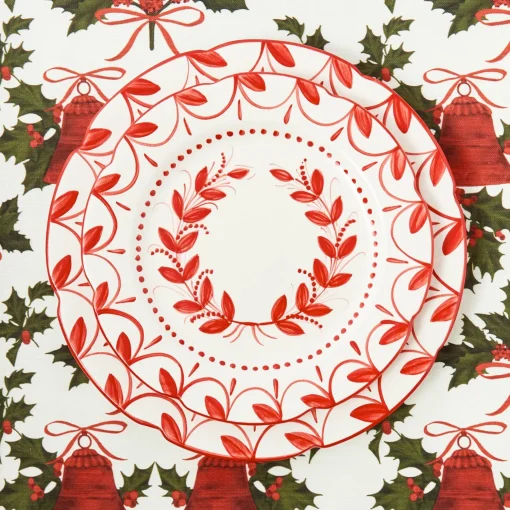 Mrs. Alice Elizabeth Red Garland Dinner & Starter Plates (Set of 8)< Crockery Sets