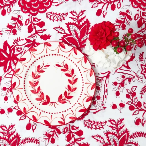 Mrs. Alice Elizabeth Red Garland Starter Plates< Starter Plates