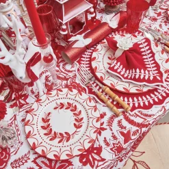 Mrs. Alice Elizabeth Red Garland Starter Plates (Set of 4)< Starter Plates | Crockery Sets