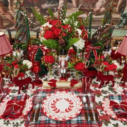 Mrs. Alice Elizabeth Red Garland Starter Plates (Set of 4)< Starter Plates | Crockery Sets