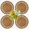 Mrs. Alice Elodie Round Rattan Placemats (Set of 4)< Summer Table Linen | Placemats