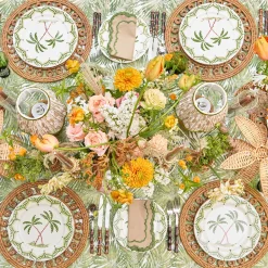 Mrs. Alice Elodie Round Rattan Placemats (Set of 4)< Summer Table Linen | Placemats
