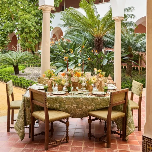 Mrs. Alice Elodie Round Rattan Placemats (Set of 4)< Summer Table Linen | Placemats