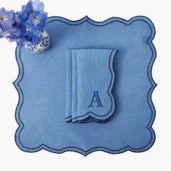Mrs. Alice Eloise Blue & Navy Napkins (Set of 4)< Napkins | Mrs. Alice Monogram