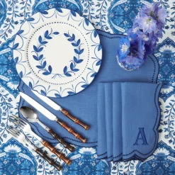 Mrs. Alice Eloise Blue & Navy Napkins (Set of 4)< Napkins | Mrs. Alice Monogram