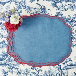 Mrs. Alice Eloise Blue & Red Placemats (Set of 4)< Placemats