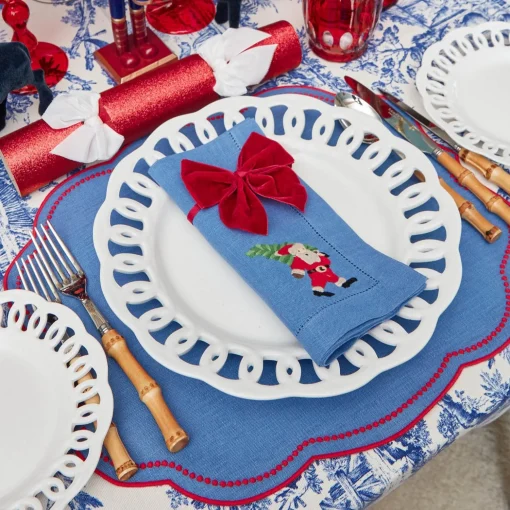 Mrs. Alice Eloise Blue & Red Placemats (Set of 4)< Placemats