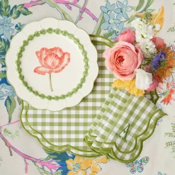 Mrs. Alice Eloise Green Gingham Placemats (Set of 4)< Summer Table Linen | Placemats