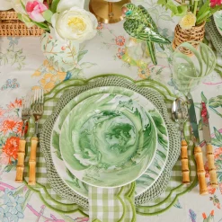 Mrs. Alice Eloise Green Gingham Placemats & Napkins (Set of 4)< Summer Table Linen | Table Linen Sets