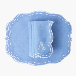 Mrs. Alice Eloise Periwinkle Placemats (Set of 4)< Summer Table Linen | Placemats
